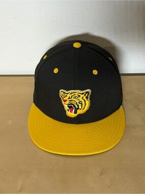 Osaka Tigers EFF DNA Ebbets Field Flannels Black Yellow Fitted Hat Cap Sz 7 1/8